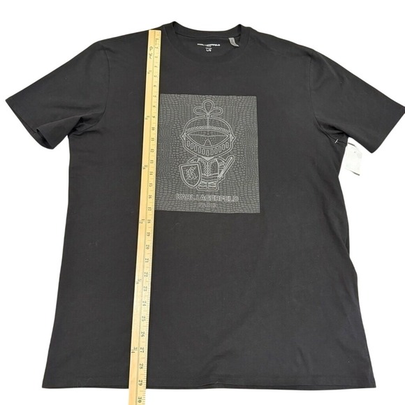 KARL LAGERFELD PARIS Armored‎ Logo Short Sleeve Tee Size Large NWOT - Picture 6 of 7